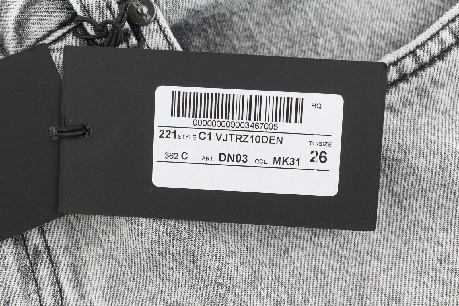 PT TORINO Tracy moteriški džinsai W26 pilki, skalbti tiesūs, iki kulkšnių 