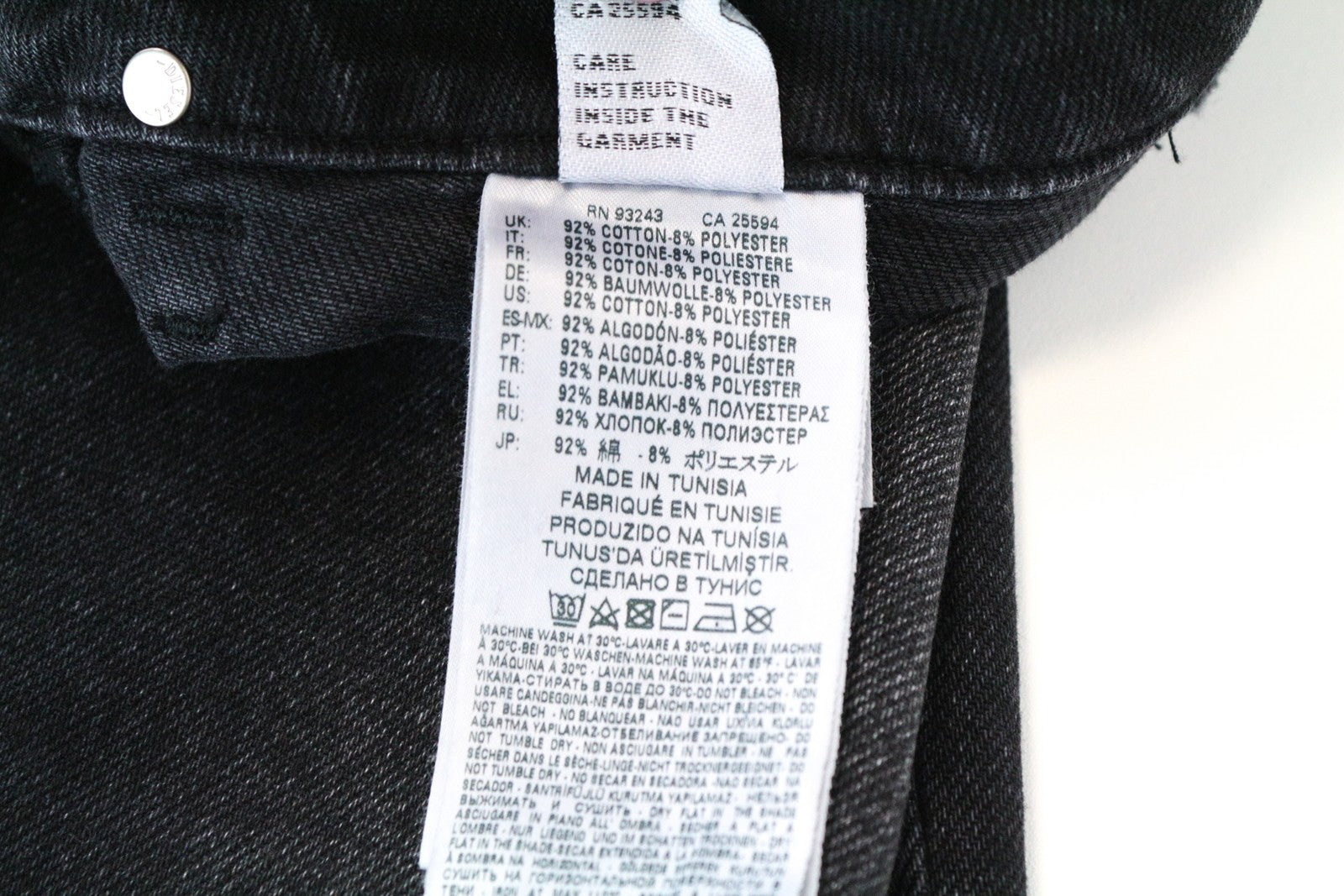 DIESEL D-Earlie 080AP W27/L32 Crop Slim juodi skalbtos medvilnės tamprūs batai 