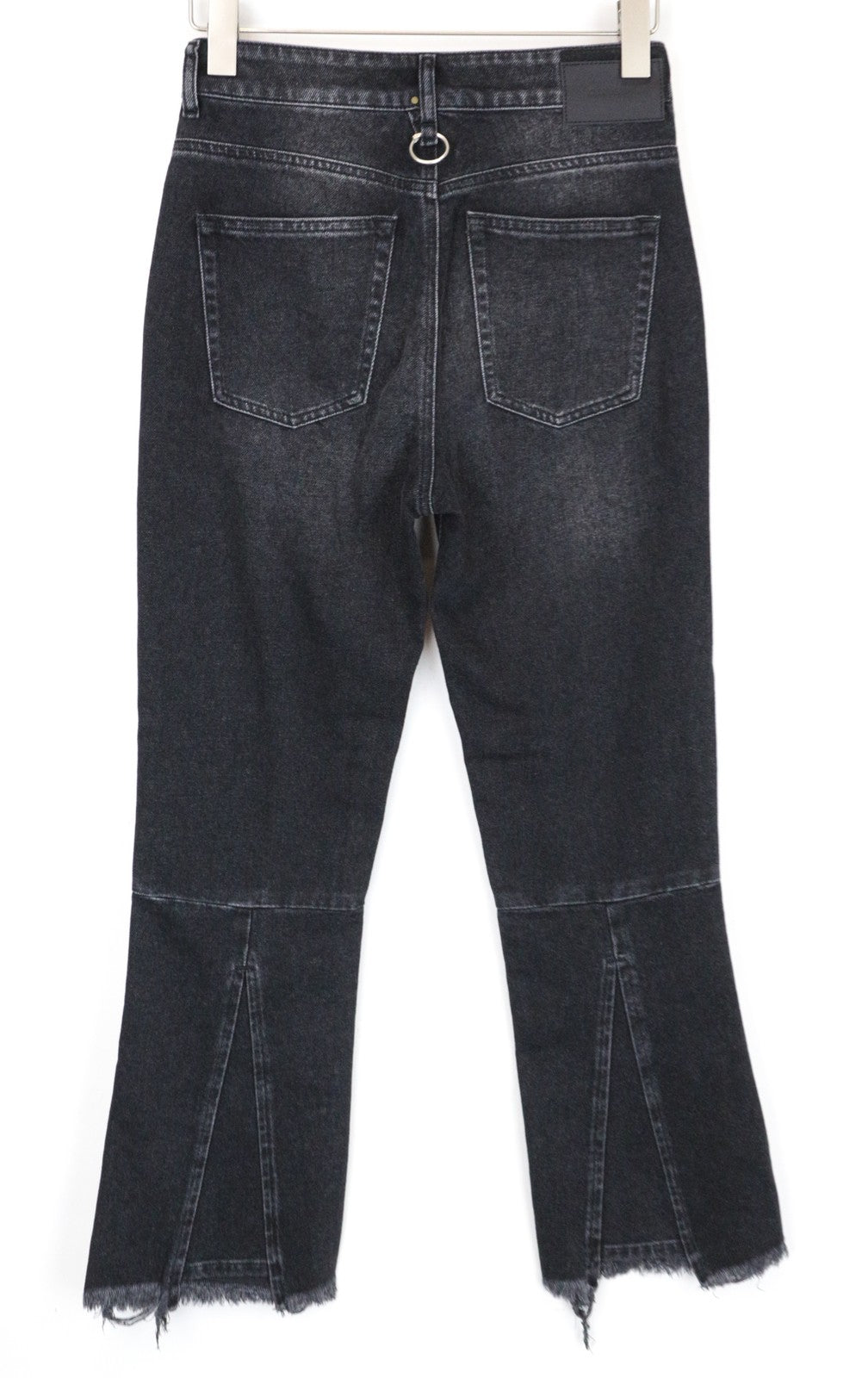 DIESEL D-Earlie 080AP W27/L32 Crop Slim juodi skalbtos medvilnės tamprūs batai 