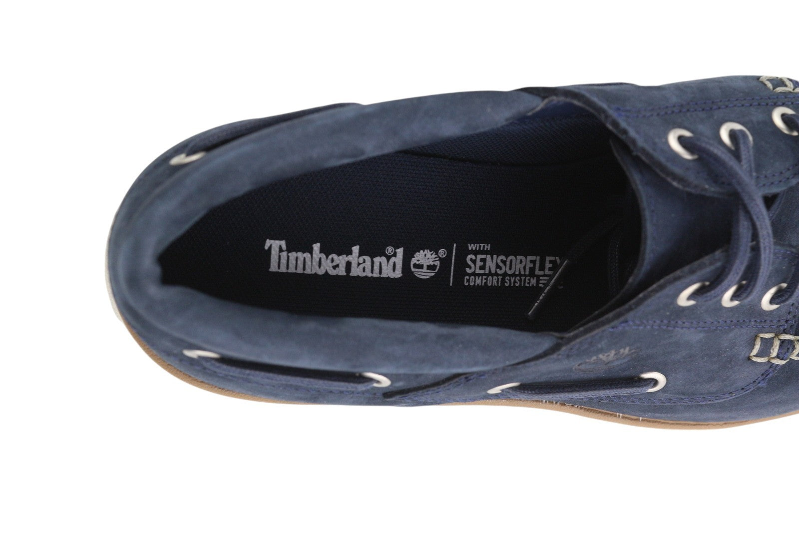 TIMBERLAND A1HCX vyriški batai EU41.5/42 mėlyna odinė valties formos „Sensorflex Comfort System“ 