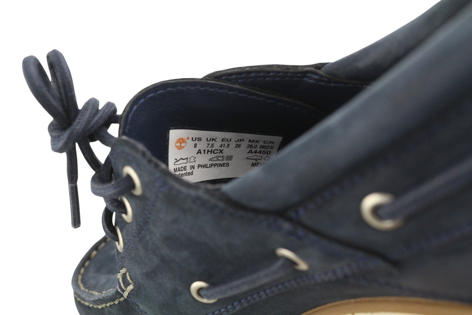 TIMBERLAND A1HCX vyriški batai EU41.5/42 mėlyna odinė valties formos „Sensorflex Comfort System“ 