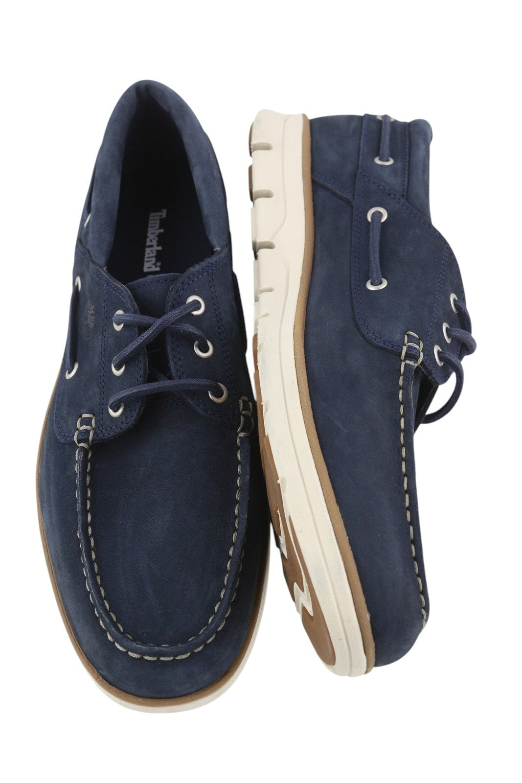 TIMBERLAND A1HCX vyriški batai EU41.5/42 mėlyna odinė valties formos „Sensorflex Comfort System“ 