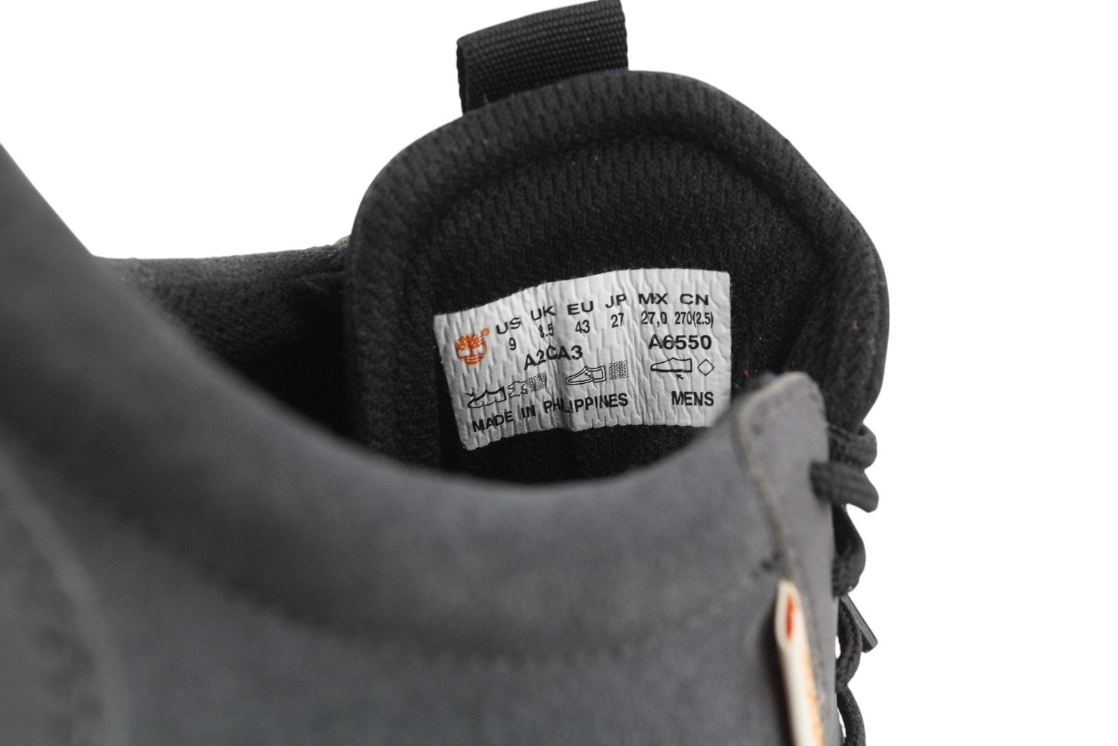 TIMBERLAND A2CA3 vyriški sportbačiai EU43/43.5 pilki odiniai žemapadžiai sportbačiai su raišteliais 