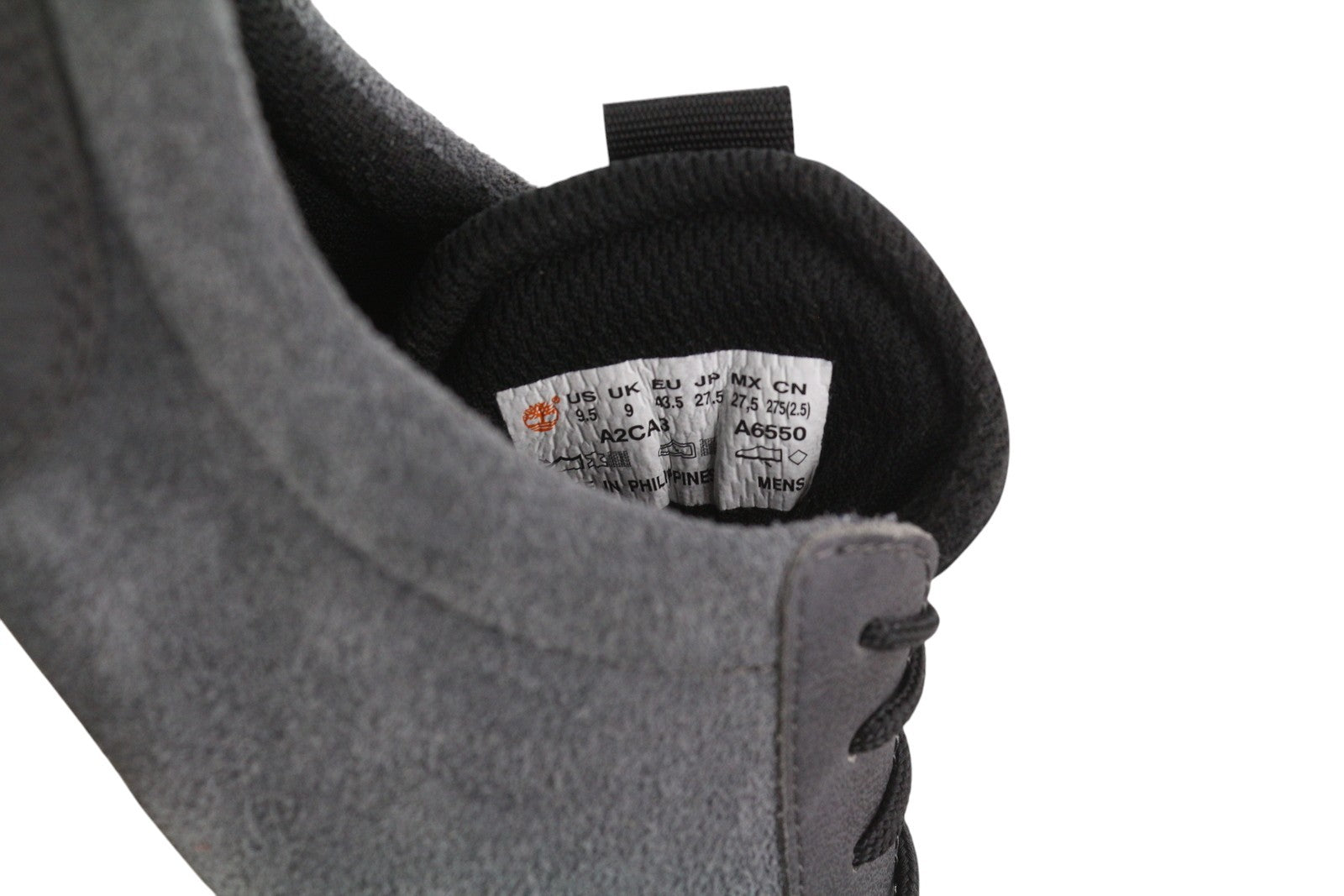 TIMBERLAND A2CA3 vyriški sportbačiai EU43/43.5 pilki odiniai žemapadžiai sportbačiai su raišteliais 