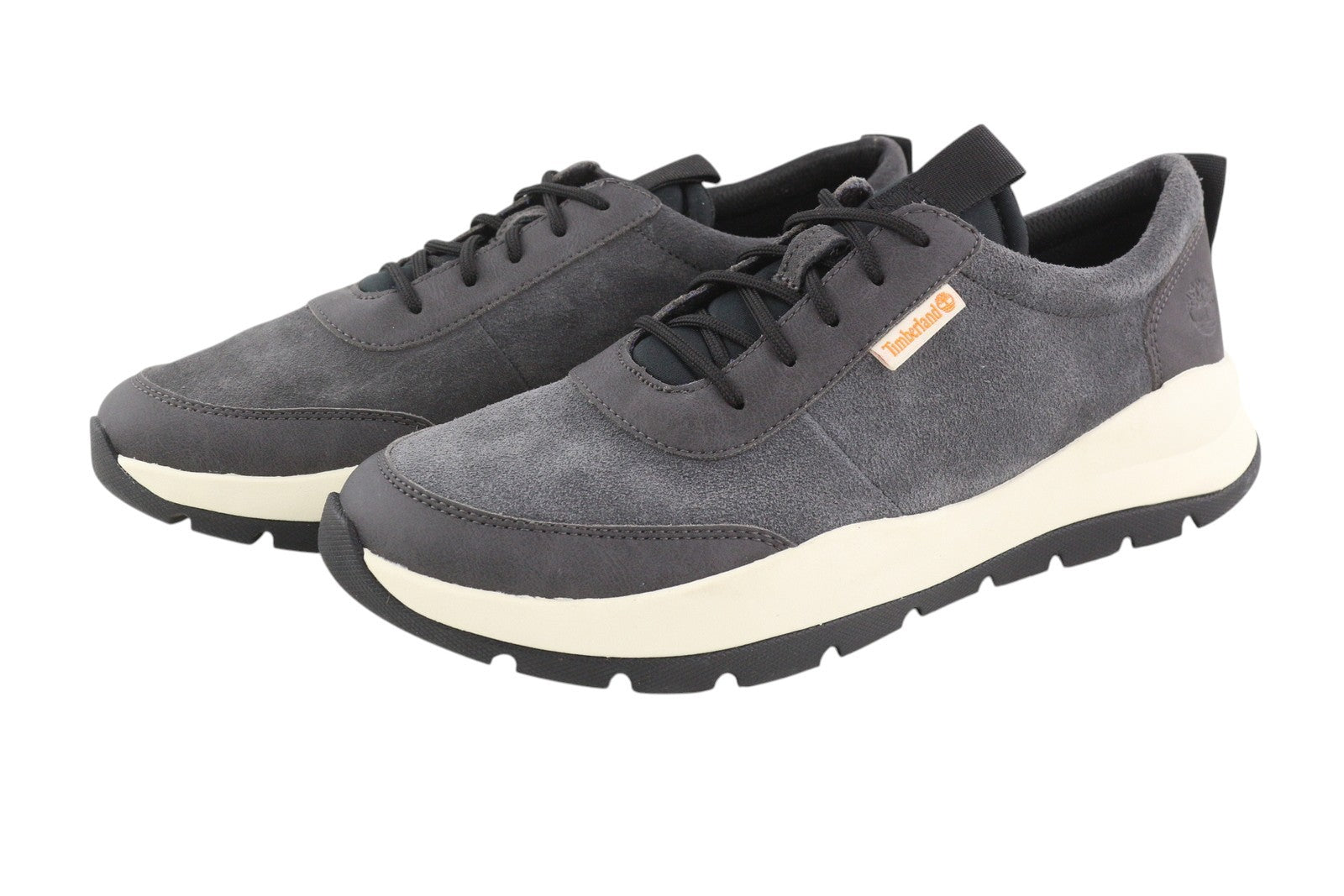 TIMBERLAND A2CA3 vyriški sportbačiai EU43/43.5 pilki odiniai žemapadžiai sportbačiai su raišteliais 