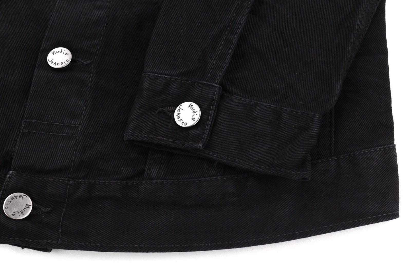 NUDIE JEANS Billy vyriška striukė S, tamsiai mėlyna, su sagomis, išskleista kaklo kišene 