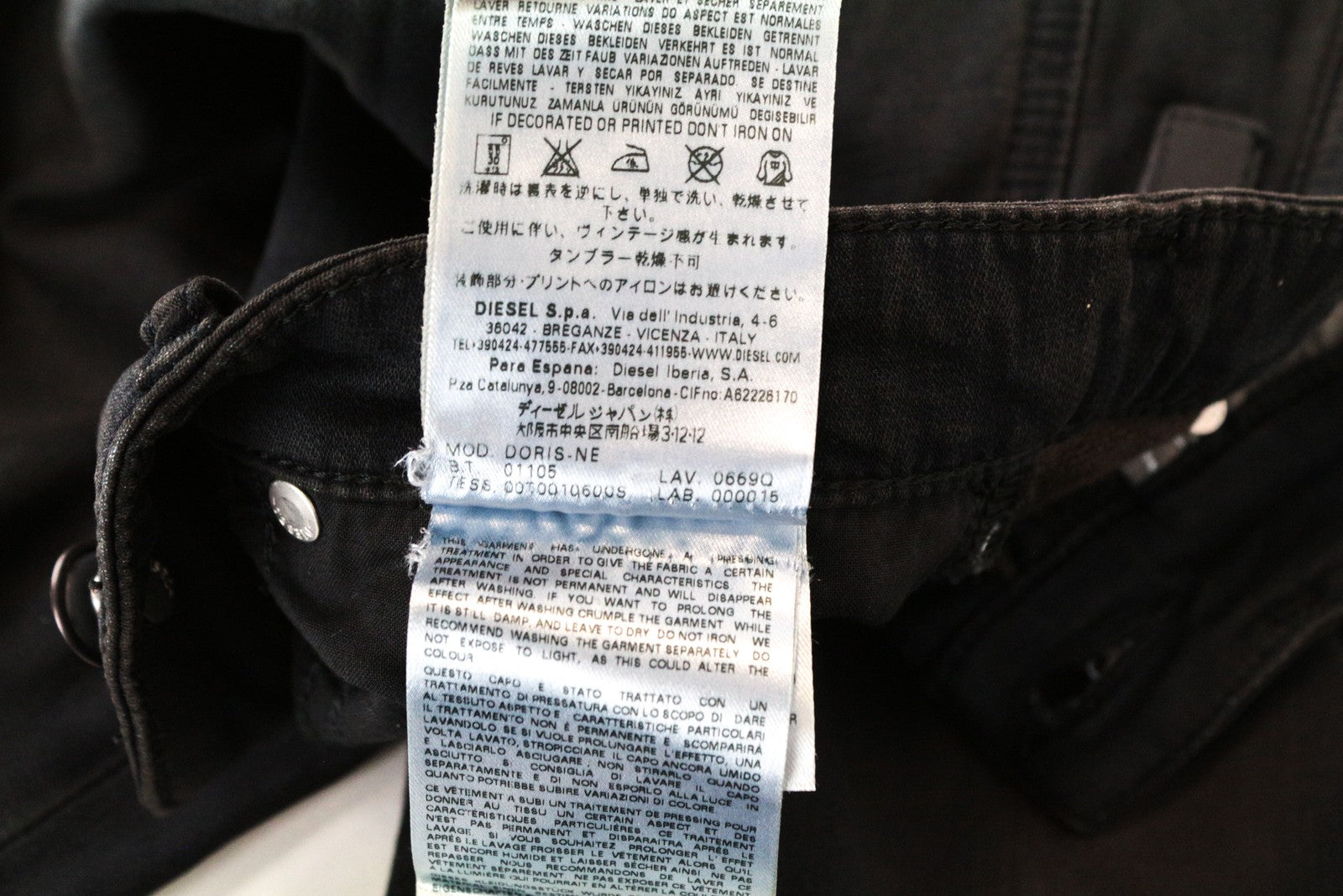 DIESEL Doris-NE 0669Q W24 mergaitiškos mėlynos plonos, aptemptos jogging džinsinės kelnės 