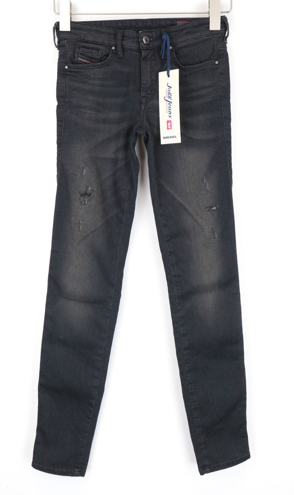 DIESEL Doris-NE 0669Q W24 mergaitiškos mėlynos plonos, aptemptos jogging džinsinės kelnės 