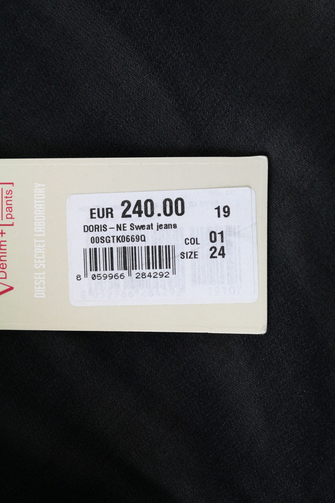 DIESEL Doris-NE 0669Q W24 mergaitiškos mėlynos plonos, aptemptos jogging džinsinės kelnės 