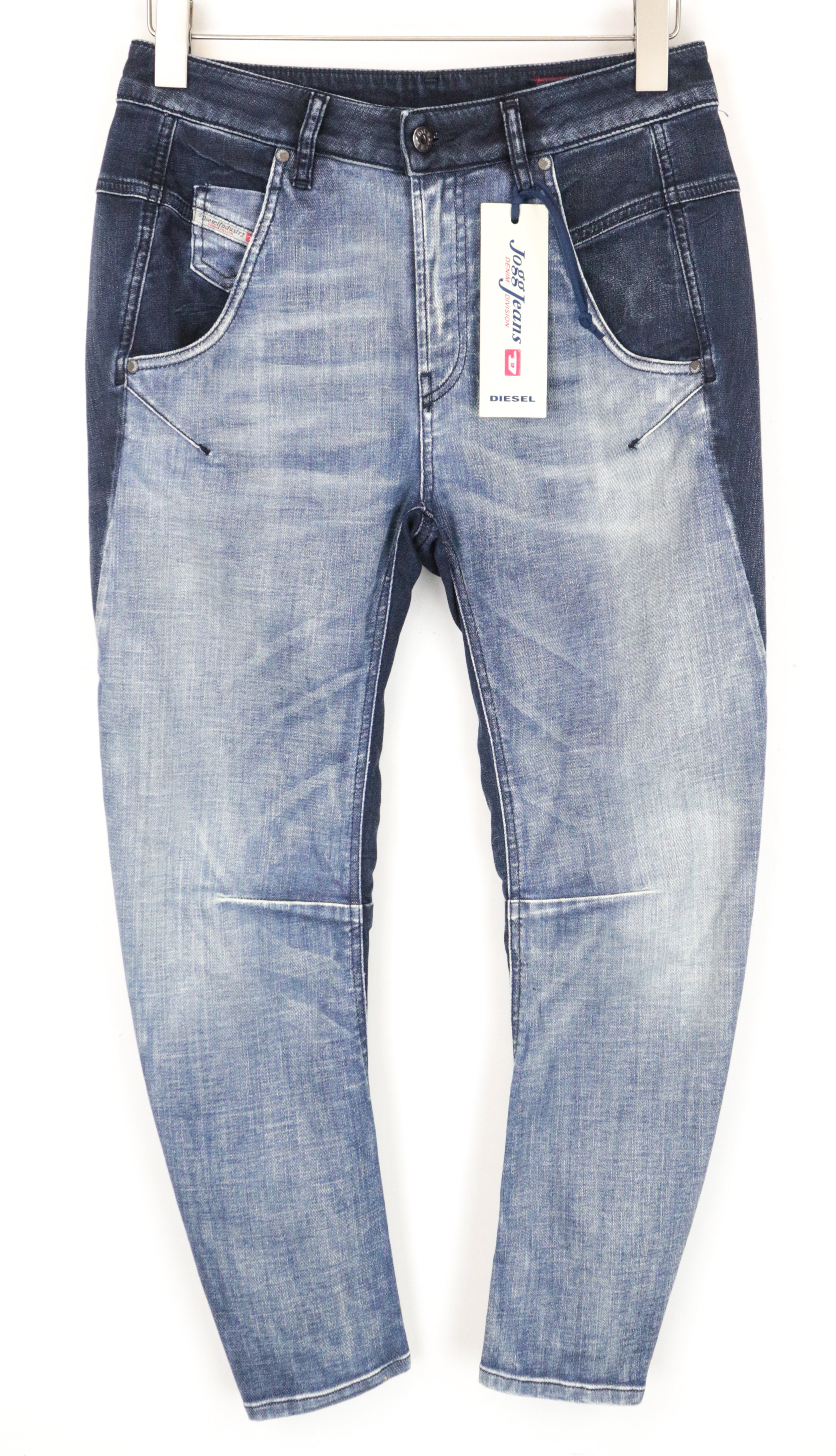 DIESEL Fayza-NE 0667A W25 Boyfriend Fit moteriški skalbti jogg džinsai 