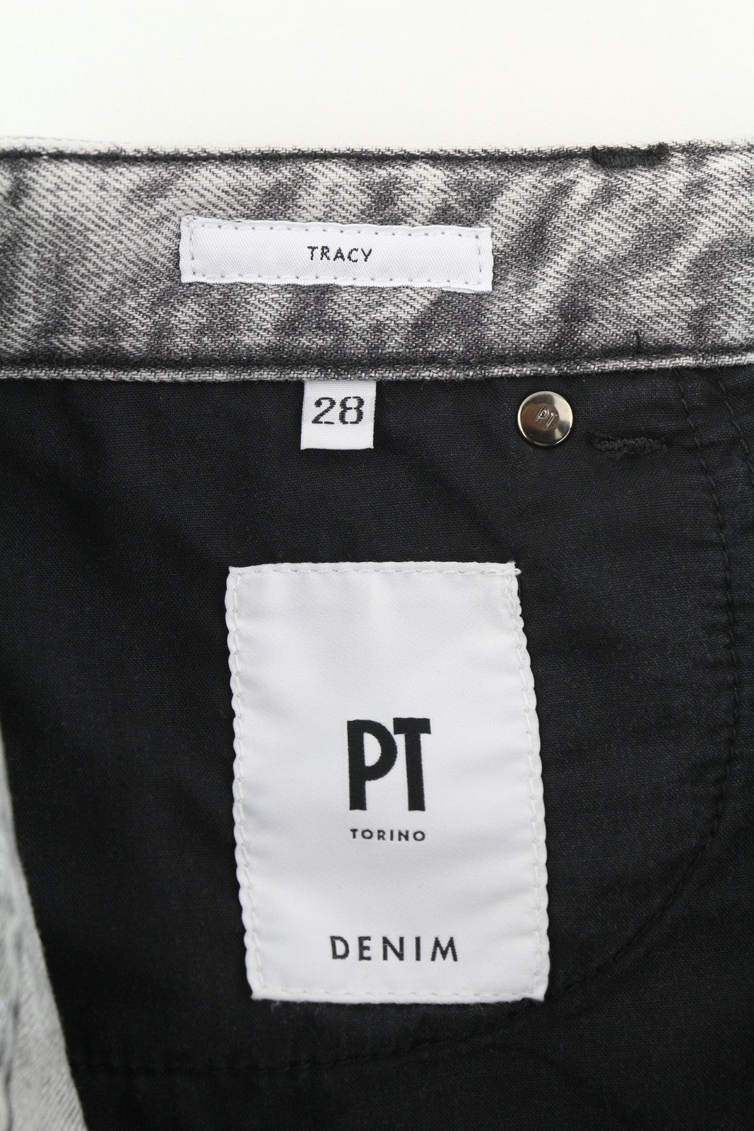 PT TORINO Tracy moteriški džinsai W28 pilki, skalbti tiesūs iki kulkšnių 