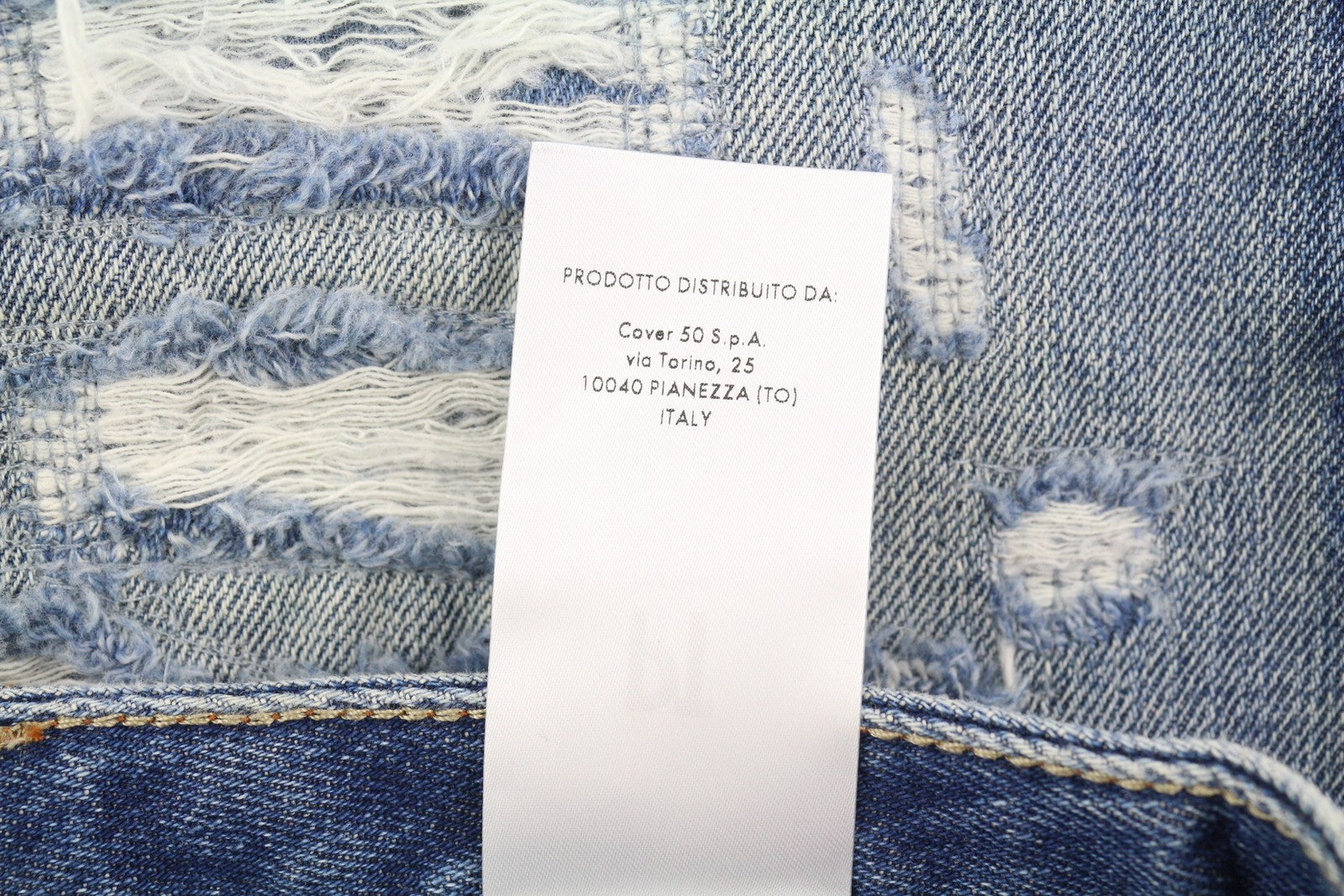 PT TORINO Tina moteriški džinsai W29 mėlyni su plėšytais dryžiais, iki kulkšnių, rekomenduojama kaina – 315 € 