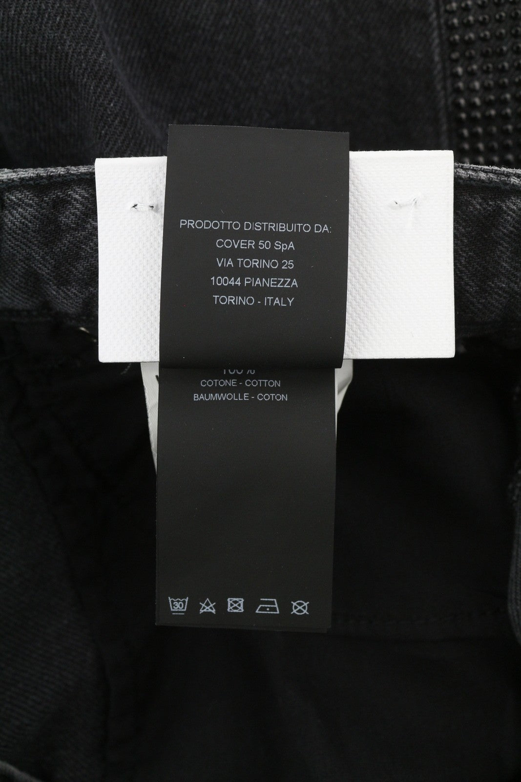 PT TORINO Tracy moteriški džinsai W28 juodi tiesūs cirkonio akmenėliais šone iki kulkšnies 