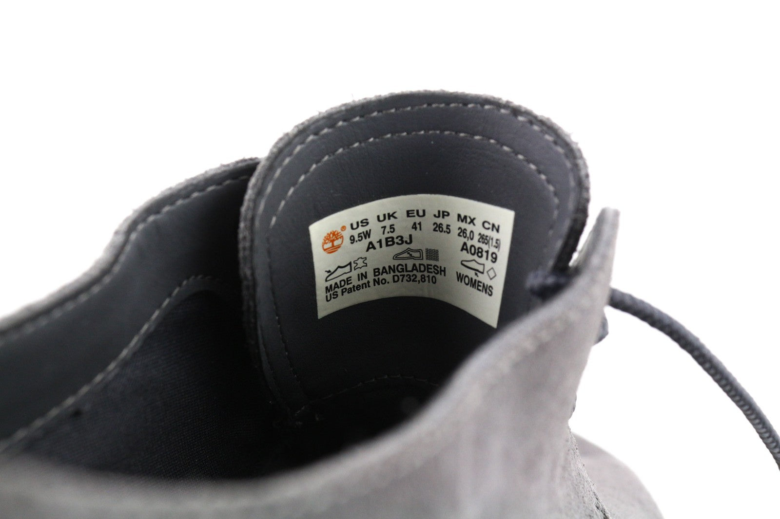 TIMBERLAND A1B3J-A0819 moteriški batai EU40/41 pilki odiniai zomšiniai žemapadžiai su raišteliais 