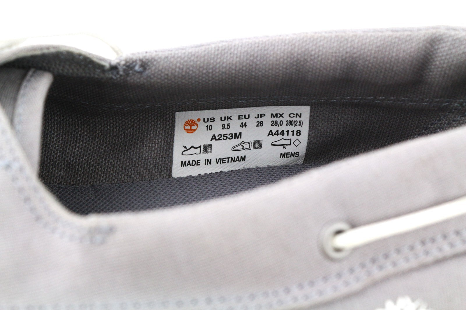 TIMBERLAND A253M-A44118 vyriški batai EU43/44 pilki tekstiliniai žemapadžiai mokasinai 