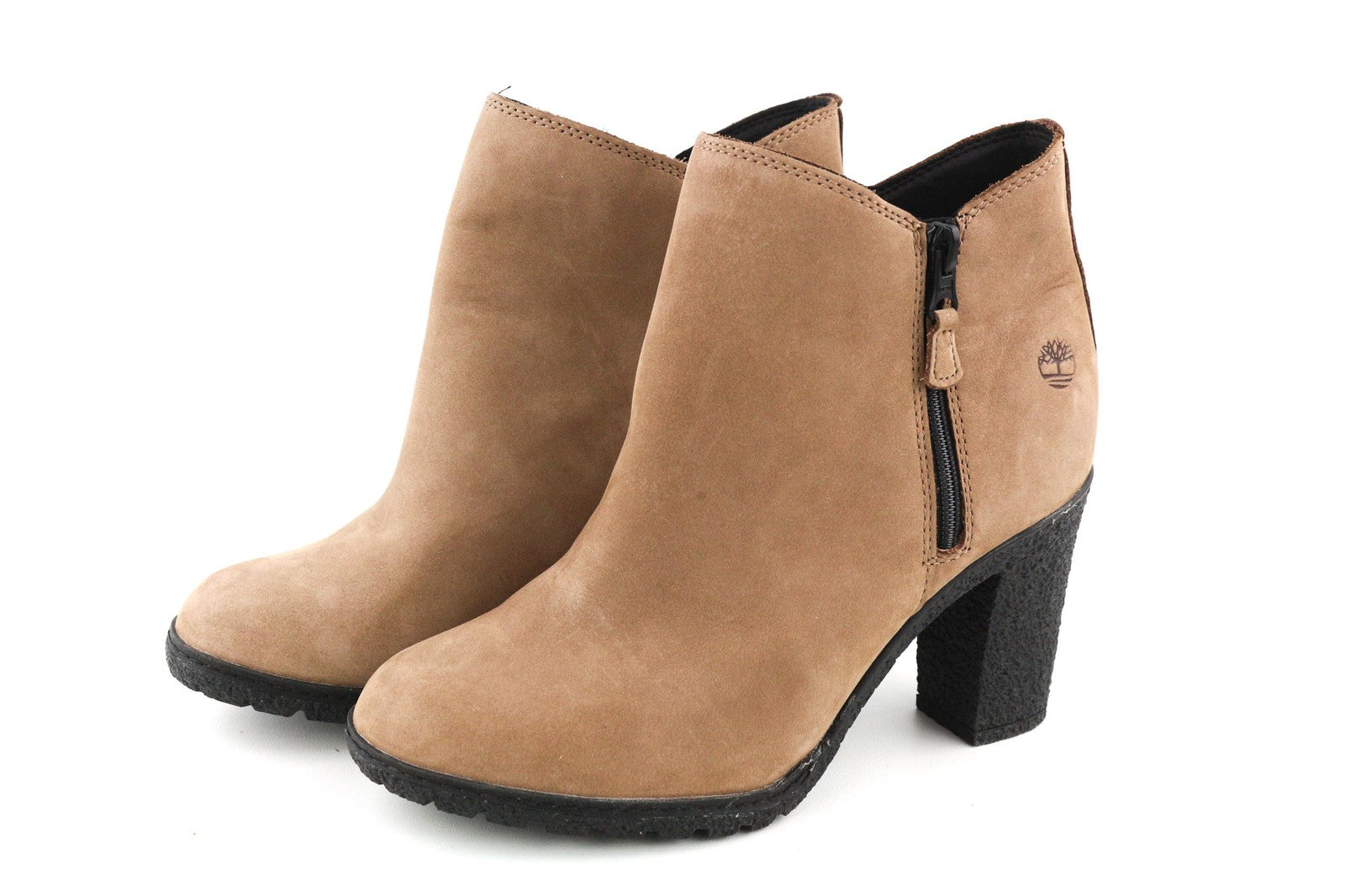 TIMBERLAND A2JJK-A6034 moteriški batai EU38/39 rudi odiniai užtrauktuku aukštakulniai 