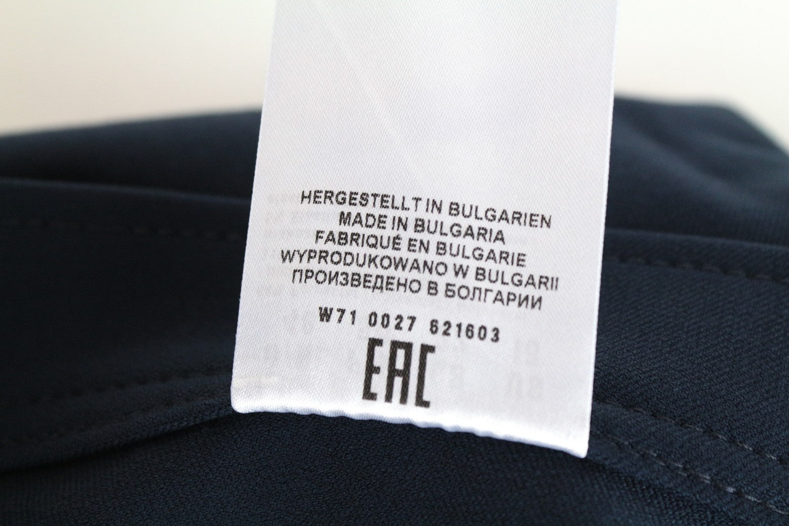 FRANK WALDER Brenda moteriškos rašalo mėlynos UK22 plonos tamprios dryžuotos kelnės 