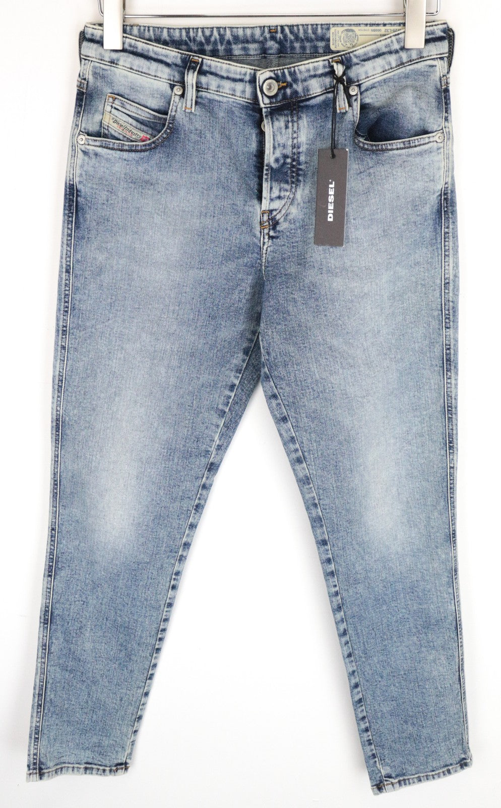 DIESEL Babhila 069BN moteriški W30/L30 tamprūs aptempti mėlyni džinsai su sagomis 