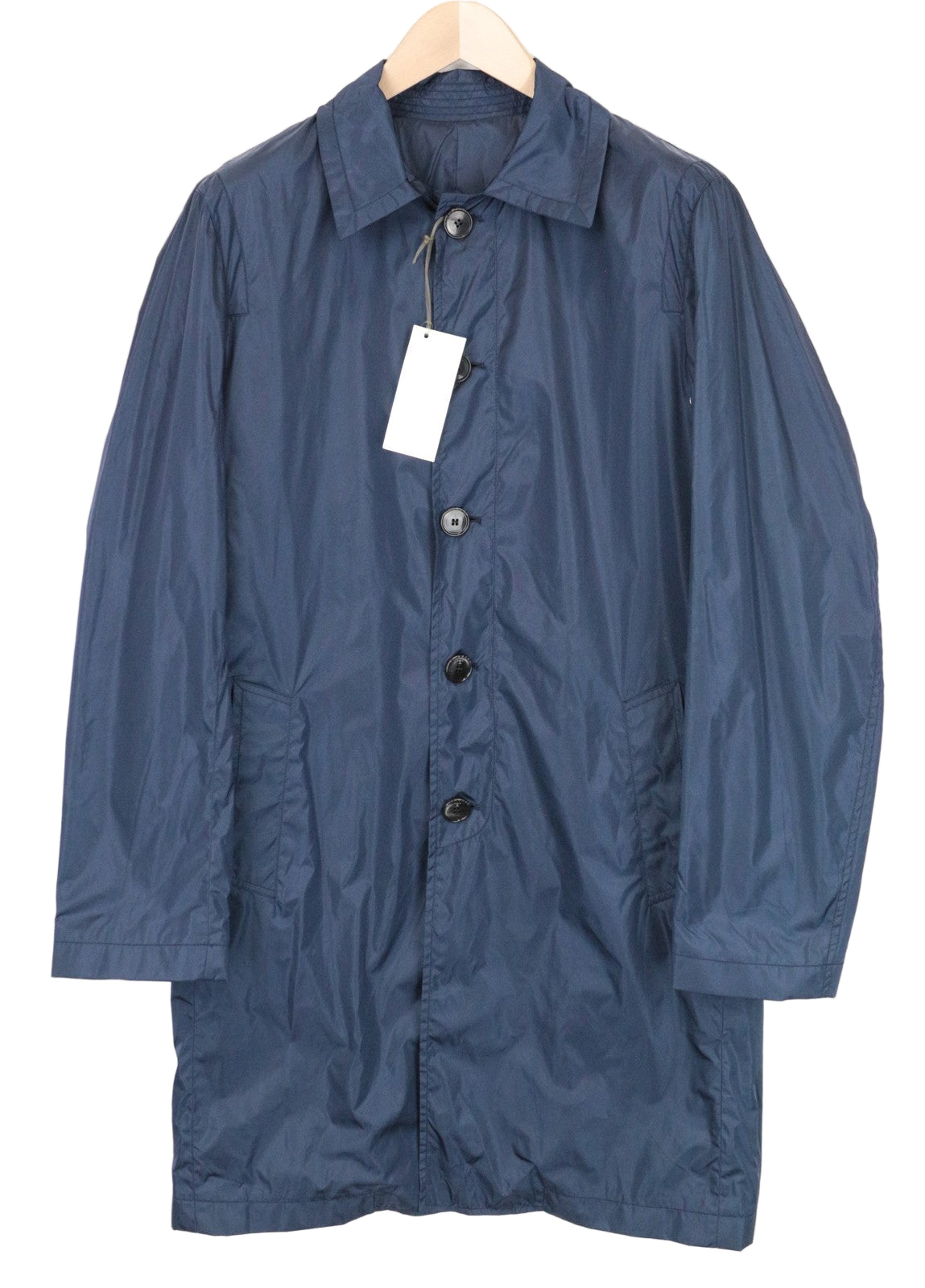 RICHMOND vyriška striukė 48 mėlyna ilgomis rankovėmis su apykakle, laisvalaikio stiliaus 