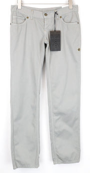 RICHMOND Men's Trousers 32 Grey Super Skinny Cotton Flat Front Fit