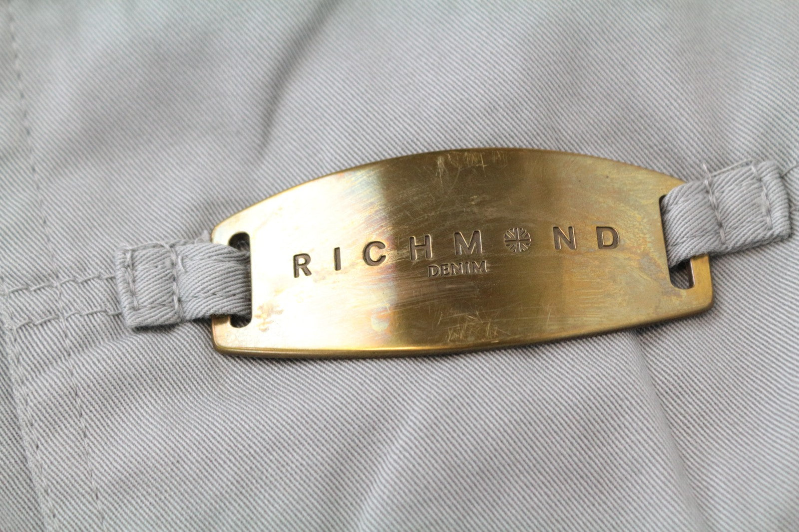 RICHMOND Men's Trousers 32 Grey Super Skinny Cotton Flat Front Fit