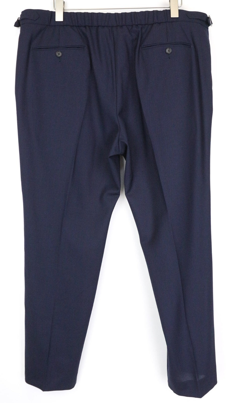SUITSUPPLY Soho Mens Trousers UK44R Navy Blue Slim  Wool Flat-Front Classic
