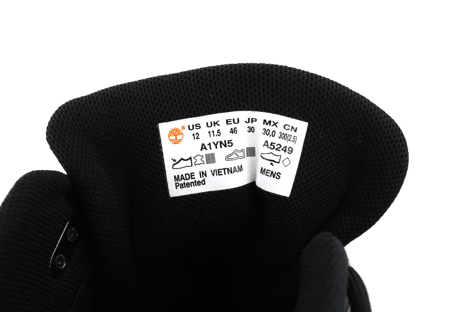 TIMBERLAND A1YN5-A5249 vyriški batai EU45/46 juodi odiniai laisvalaikio batai su raišteliais 