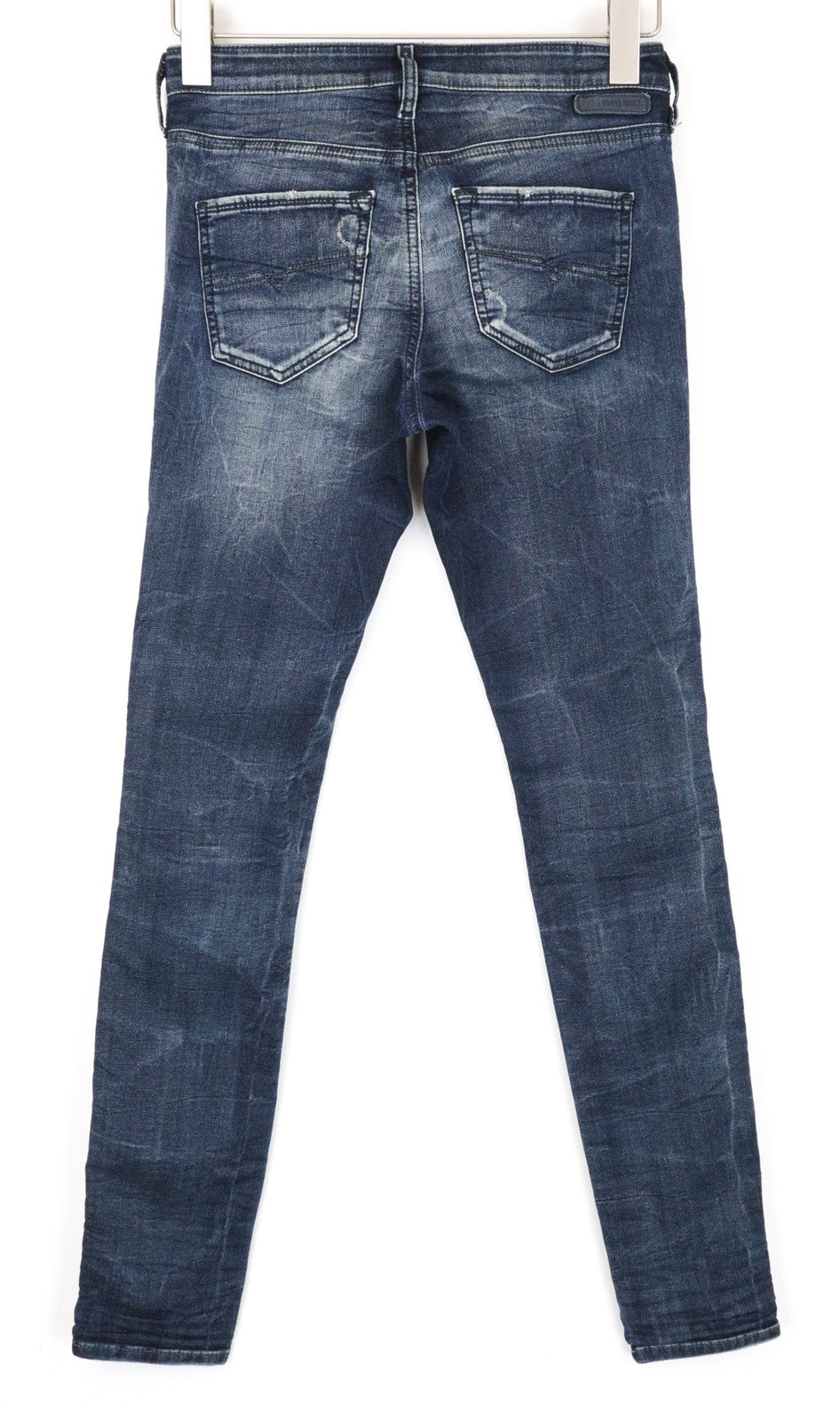 DIESEL Doris-NE 0601L W27 moteriškos plonos mėlynos medvilninės jogg džinsinės kelnės 