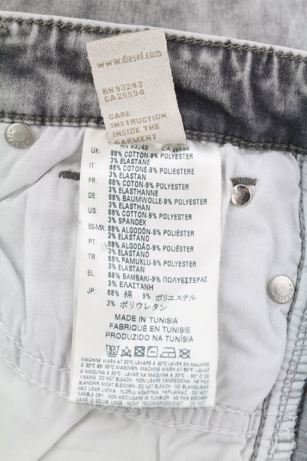 DIESEL Skinzee Low-C 0679C Womens Jeans W25/L30 Super Slim Skinny Low Waist