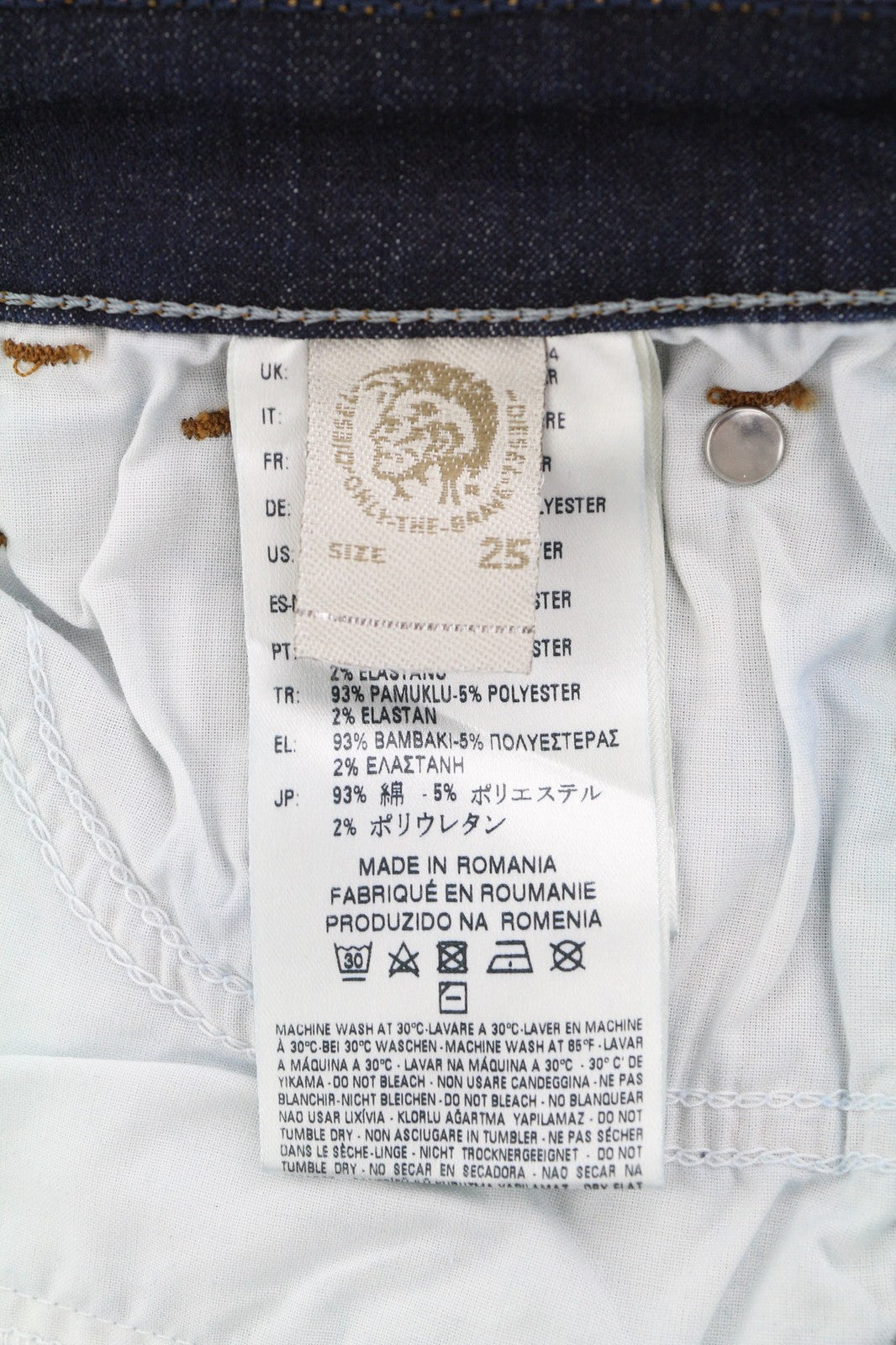 DIESEL Skinzee-Low 0813C Womens Jeans W25/L34 Super Slim Skinny Waist Stretch