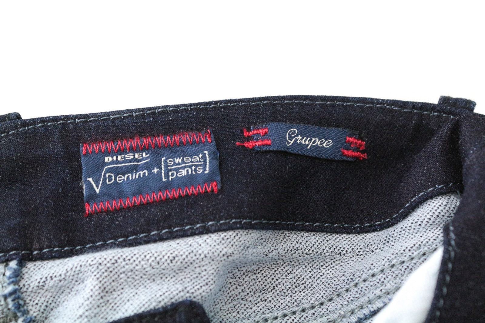 DIESEL Grupee-NE 0600V W23 mergaitiškos mėlynos, plonos medvilninės džinsinės kelnės jogg fit 