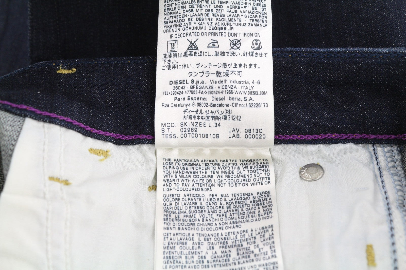 DIESEL Skinzee 0813C moteriški džinsai W26/L34 Super Slim Skinny Regular Stretch 