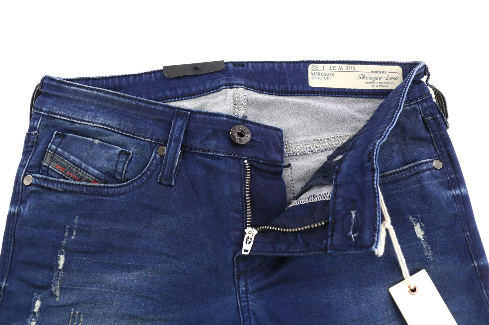 DIESEL Skinzee-Low 0667D moteriški džinsai W27/L32 Super Slim Skinny Waist Stretch 