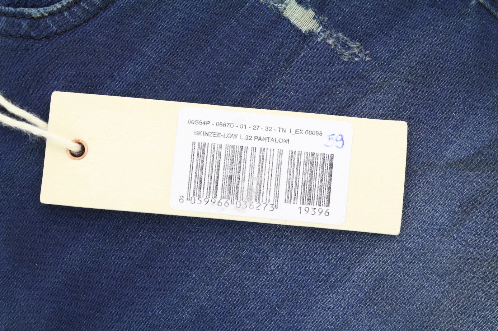 DIESEL Skinzee-Low 0667D moteriški džinsai W27/L32 Super Slim Skinny Waist Stretch 