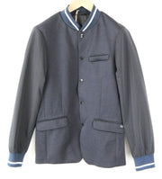 SCOTCH &amp; SODA Couture švarkas M tamsiai mėlynas vyriškas medvilninis snapelis su užtrauktuku 