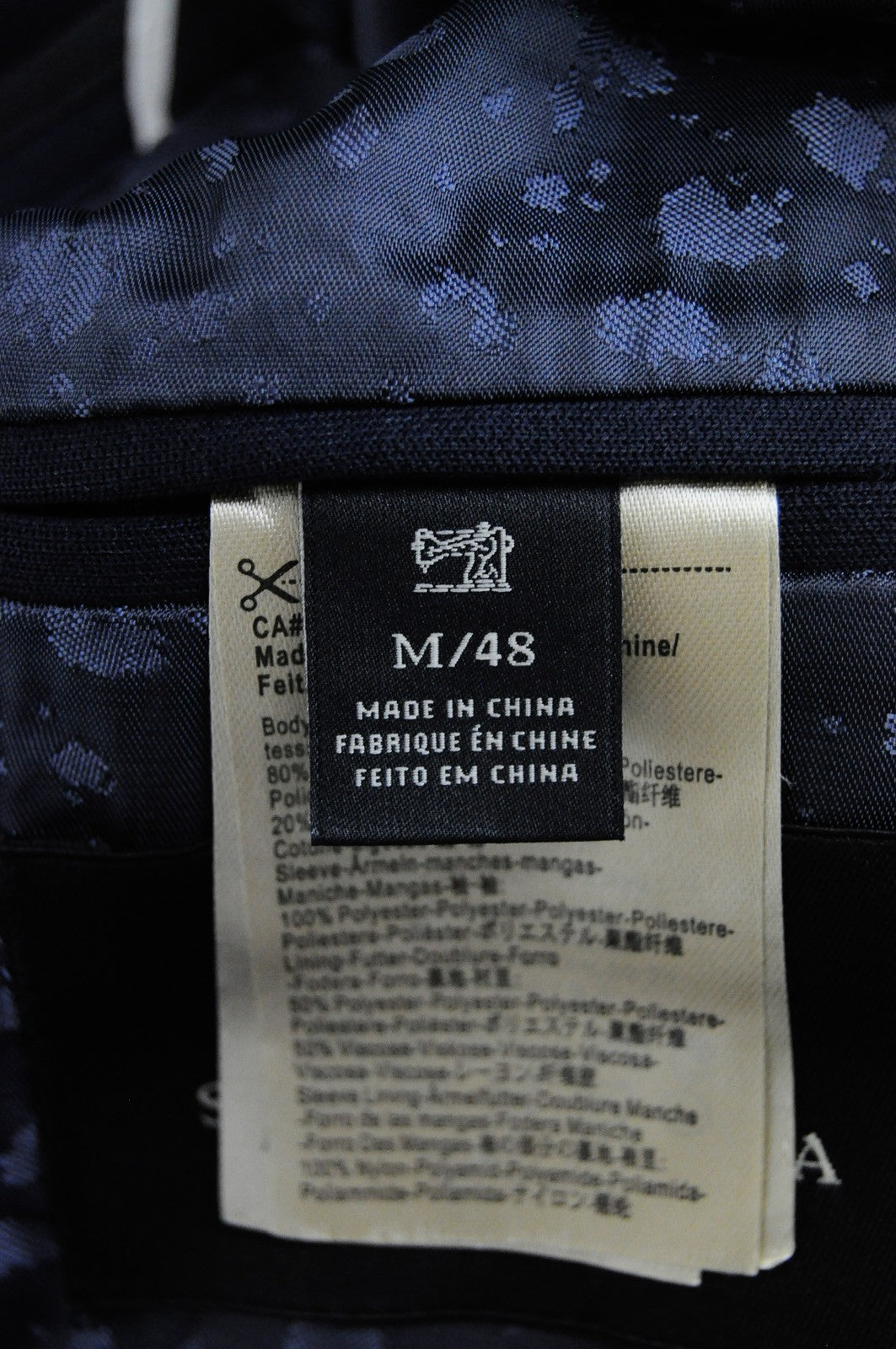 SCOTCH &amp; SODA Couture švarkas M tamsiai mėlynas vyriškas medvilninis snapelis su užtrauktuku 