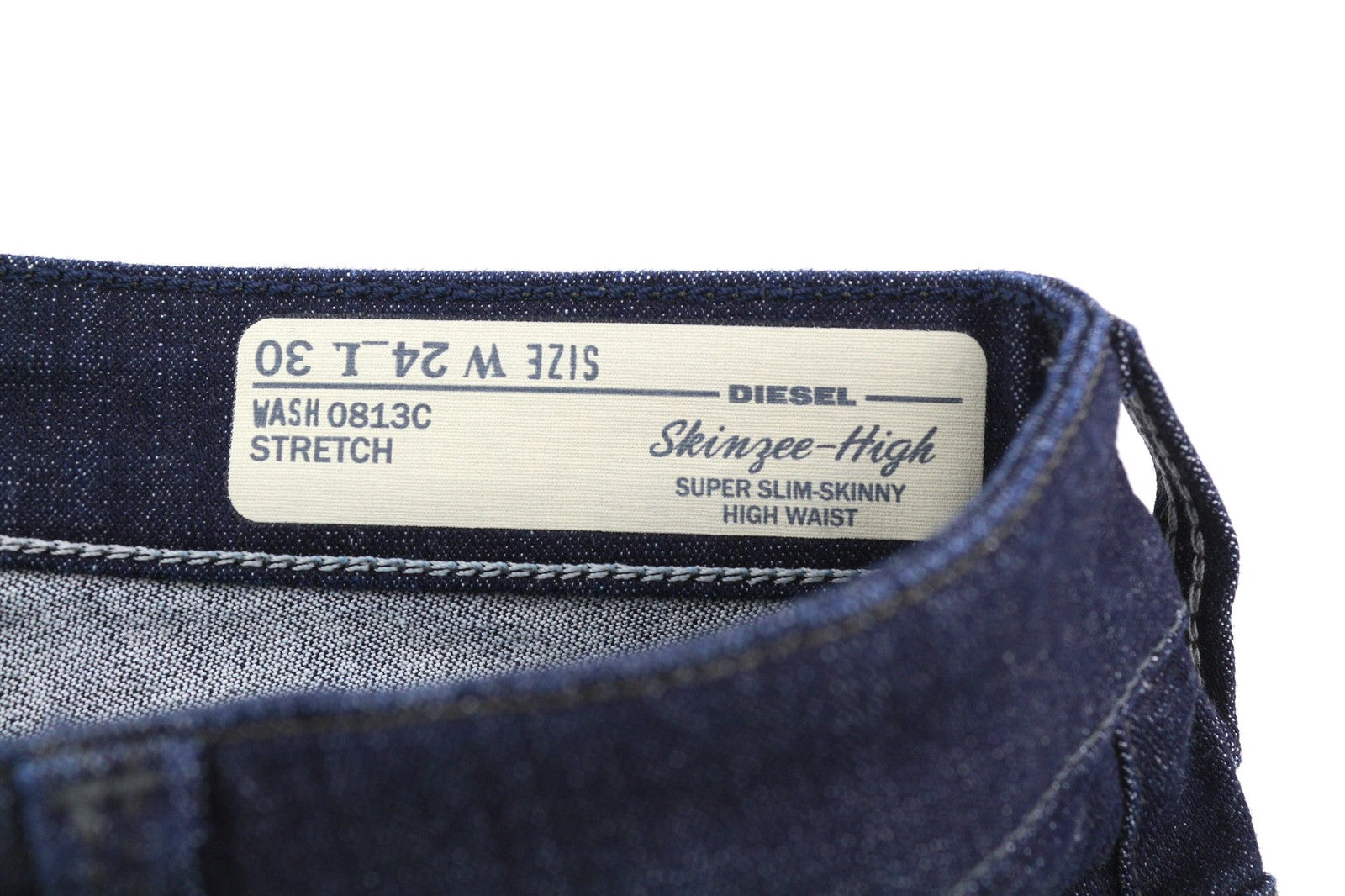 DIESEL Skinzee-High 0813C Womens Jeans W24/L30 Super Slim Skinny High Waist Zip