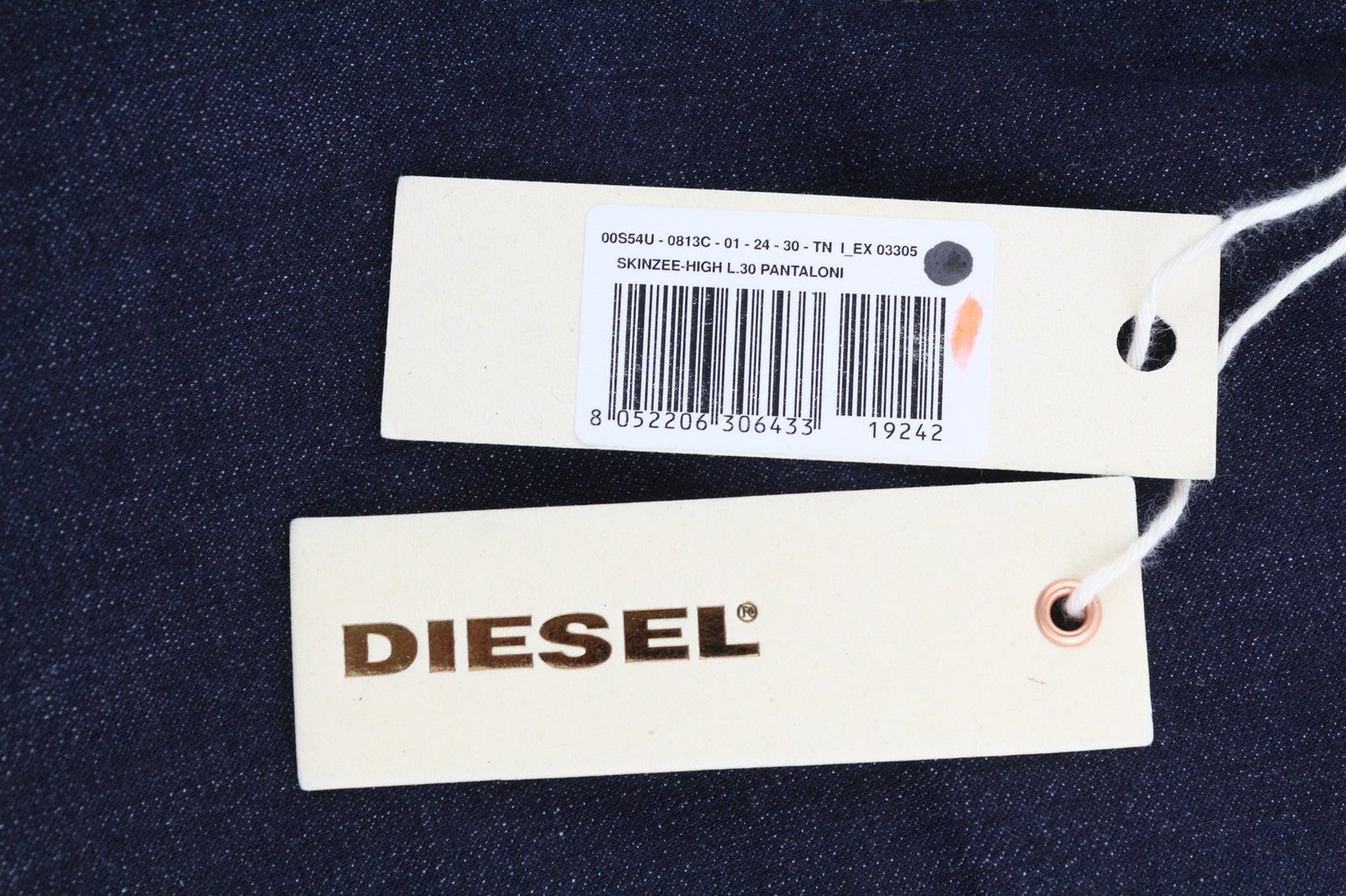 DIESEL Skinzee-High 0813C Womens Jeans W24/L30 Super Slim Skinny High Waist Zip