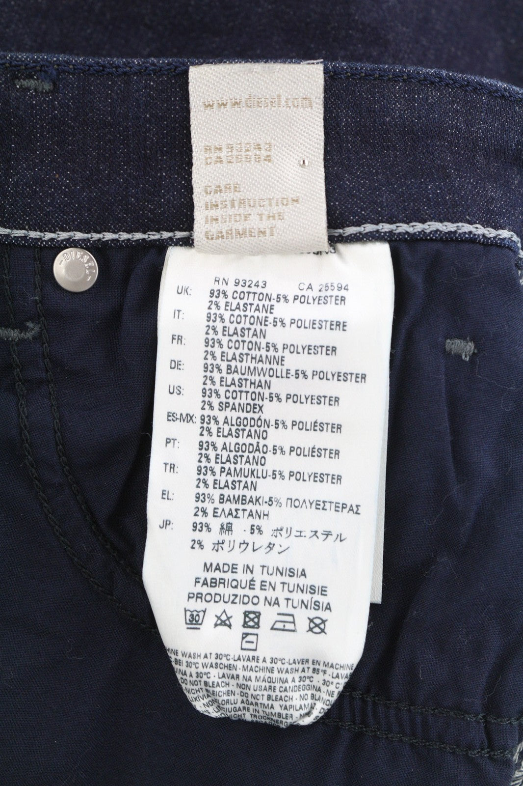 DIESEL Skinzee-High 0813C Womens Jeans W23/L30 Super Slim Skinny High Waist Zip