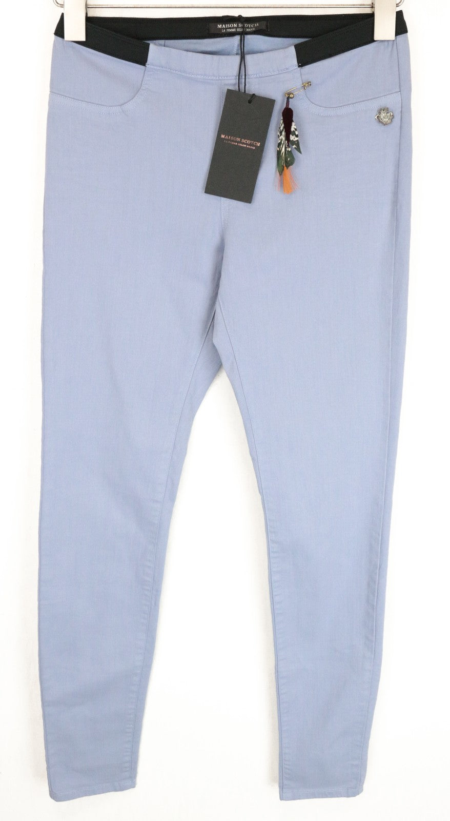 MAISON SCOTCH moteriškos plonos laisvalaikio kelnės ~W27/L31 mėlynos užtraukiamos 