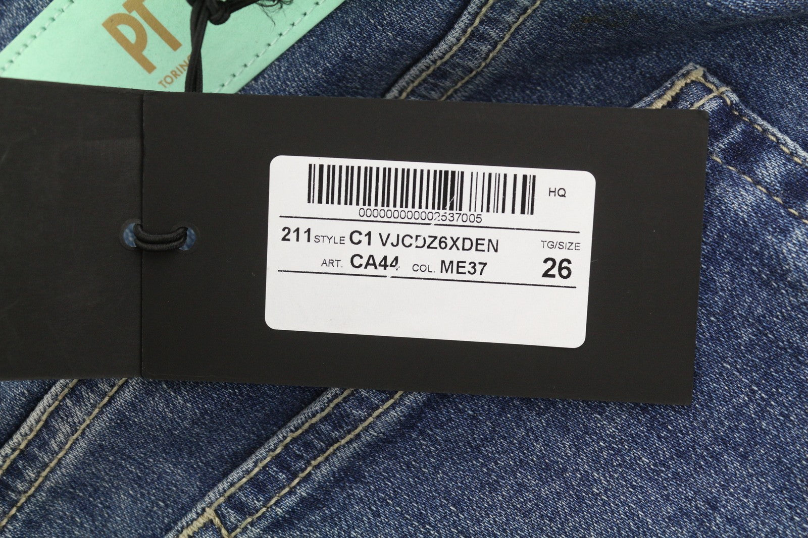 PT TORINO Cyndi moteriški džinsai W26 mėlyni siuvinėti aukštu juosmeniu platėjančiomis klešnėmis RRP 250 € 