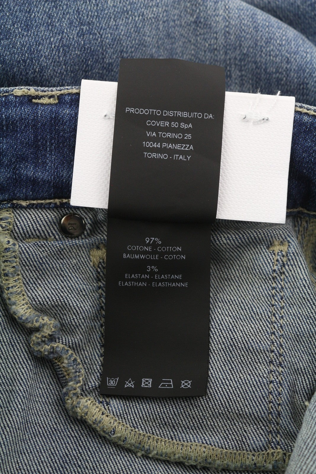PT TORINO Cyndi moteriški džinsai W26 mėlyni siuvinėti aukštu juosmeniu platėjančiomis klešnėmis RRP 250 € 