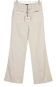 LIU JO Lungo moteriški džinsai W28 smėlio spalvos, su aukšta juosmeniu, su užtrauktuku, šviesiai mėlyni 