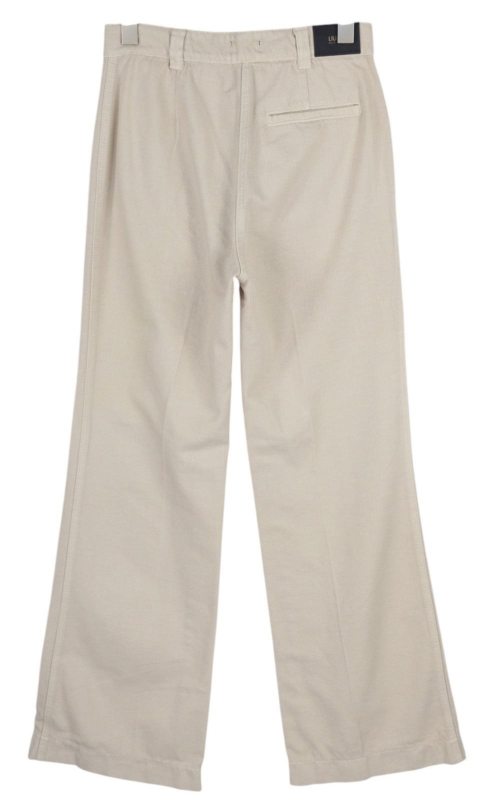 LIU JO Lungo moteriški džinsai W28 smėlio spalvos, su aukšta juosmeniu, su užtrauktuku, šviesiai mėlyni 