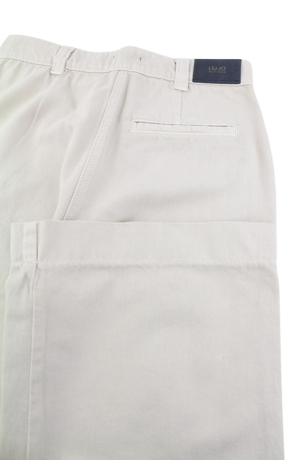 LIU JO Lungo moteriški džinsai W28 smėlio spalvos, su aukšta juosmeniu, su užtrauktuku, šviesiai mėlyni 