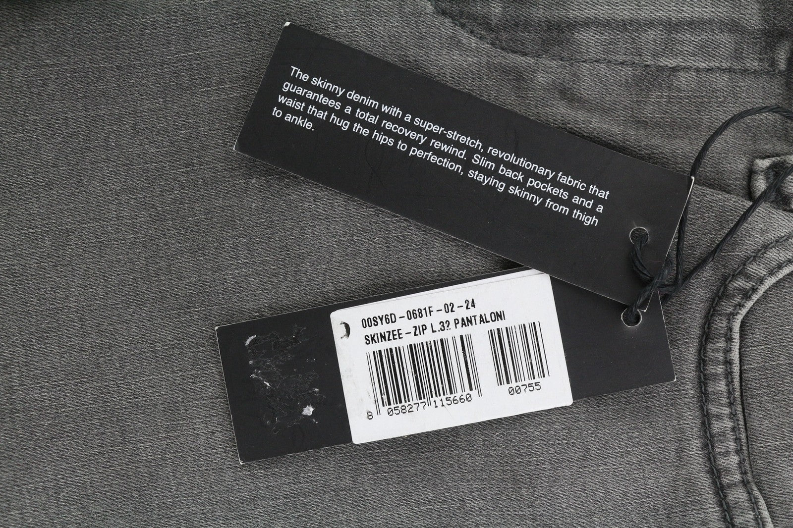 DIESEL Skinzee-Zip 0681F Womens Jeans W24/L32 Super Slim Skinny RRP€180