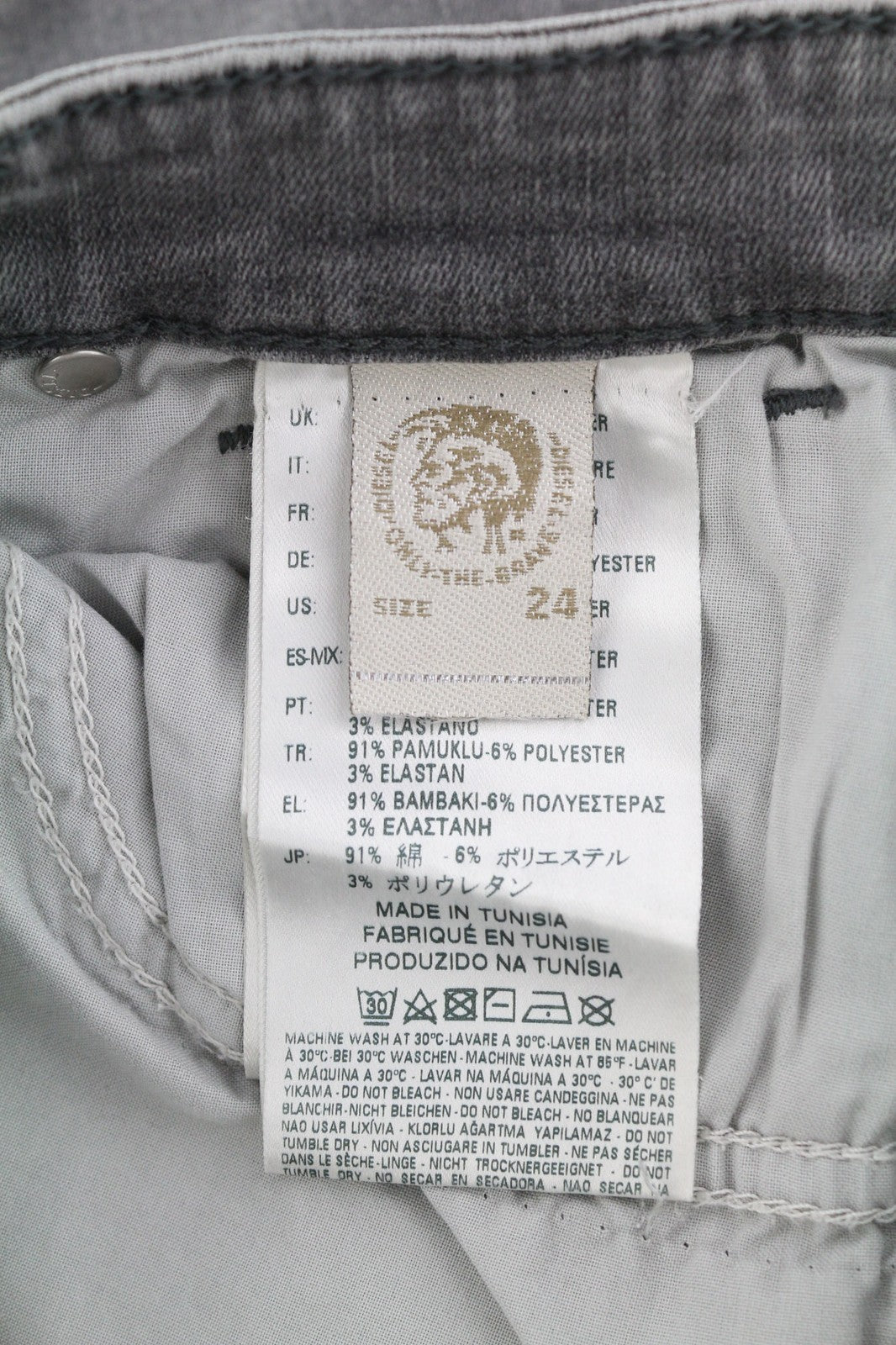 DIESEL Skinzee-Zip 0681F Womens Jeans W24/L32 Super Slim Skinny RRP€180