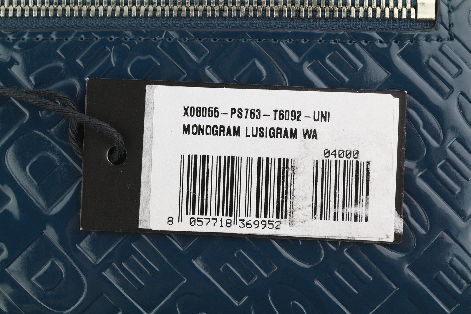 DIESEL Monogram Lusigram moteriška piniginė, vieno dydžio, mėlyna, su užsegimu visiems metų laikams 