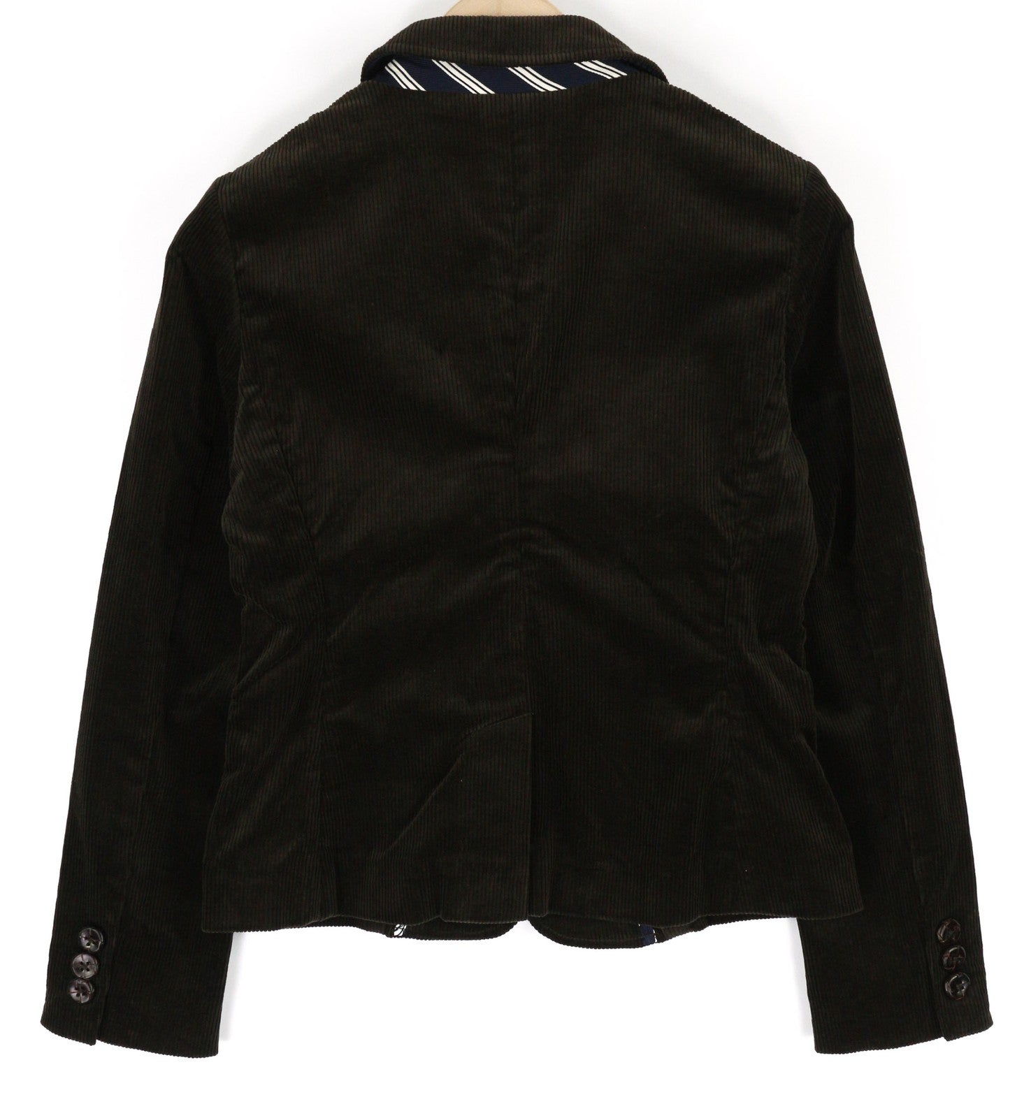 GANT moteriškas švarkas EU34 tamsiai rudas medvilninis tamprus velvetas 