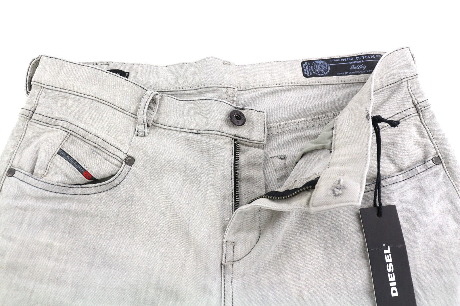 DIESEL DNA Belthy 0676M moteriški džinsai W29/L32 RRP 180 € Slim tiesūs žemo juosmens 